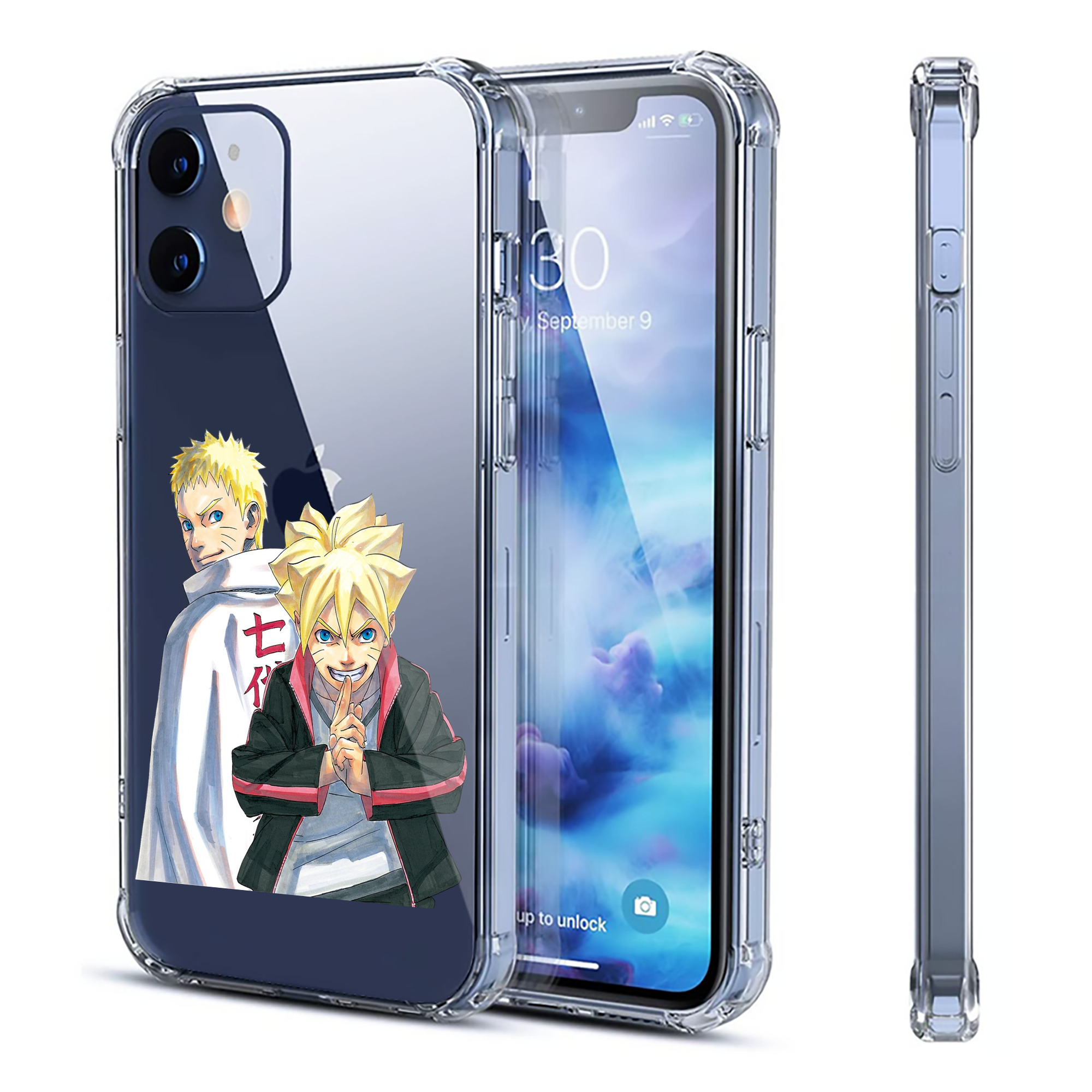 （画像用） NARUTO -ナルト- うずまき ボルト Uzumaki Boruto 【iPhone 12シリーズ対応】透明スマホケース（クリアソフトケース）